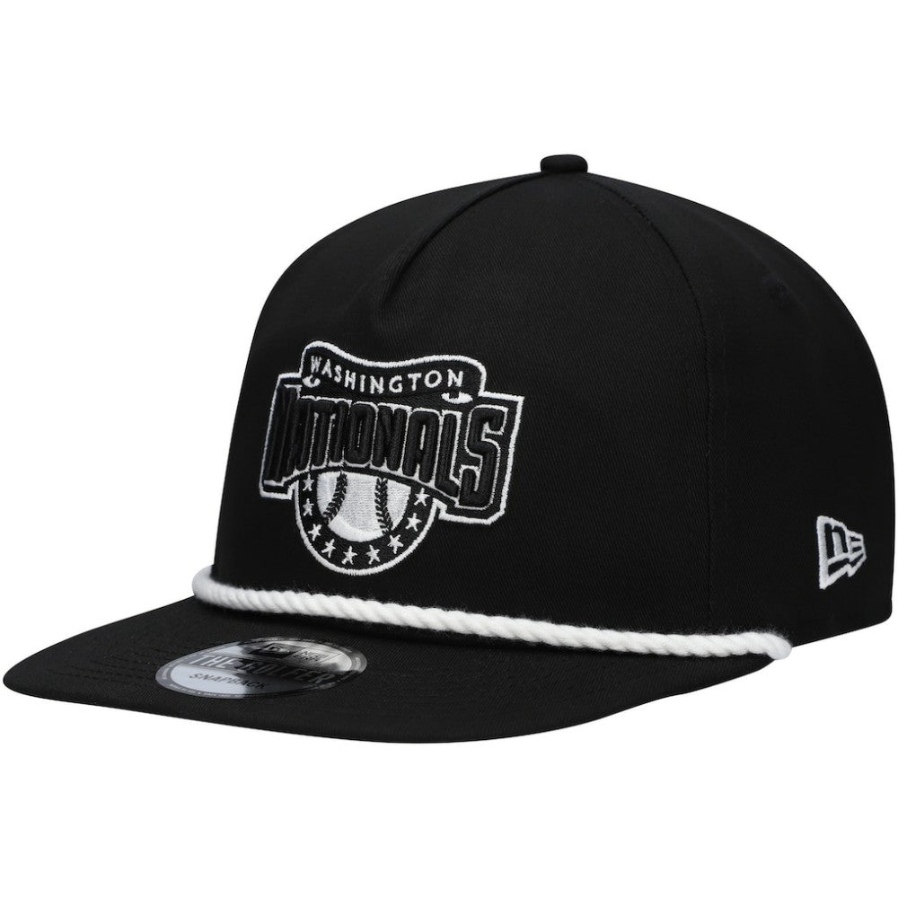 Black Washington Nationals New Era Golfer Snapback Hat