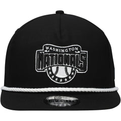 Black Washington Nationals New Era Golfer Snapback Hat