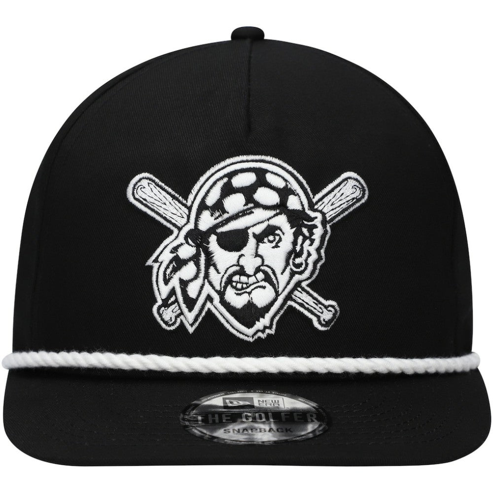 Black Pittsburgh Pirates New Era Golfer Snapback Hat
