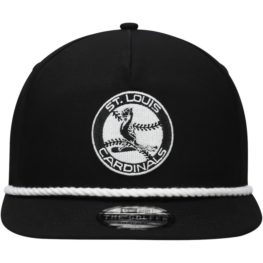 Black St. Louis Cardinals New Era Golfer Snapback Hat