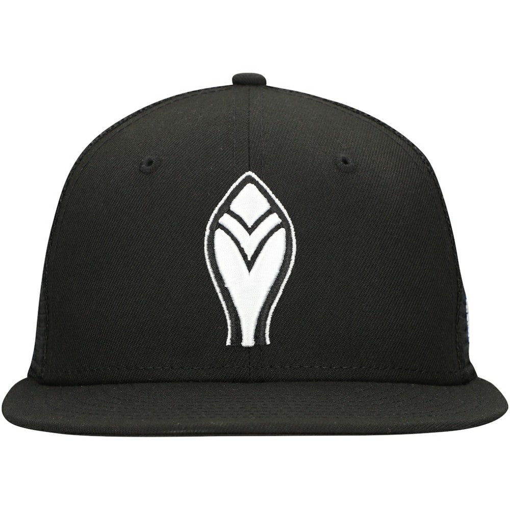 Black Atlanta Braves New Era 59FIFTY Trucker Fitted Hat