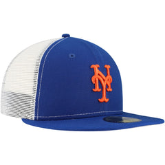 Royal New York Mets New Era Team Color 59FIFTY Trucker Fitted Hat