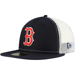 Navy Boston Red Sox New Era Team Color 59FIFTY Trucker Fitted Hat