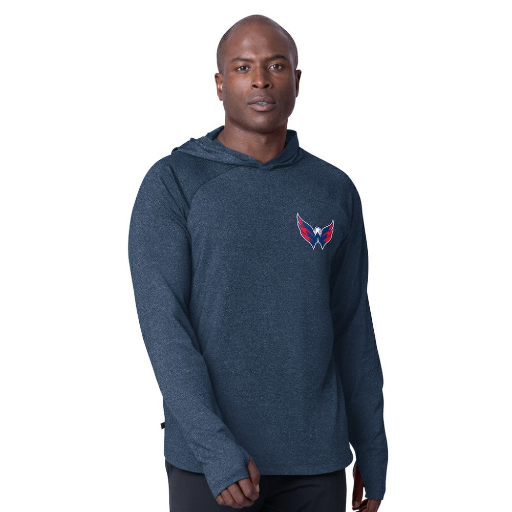 NHL Washington Capitals MSX by Michael Strahan Fast Track Raglan Long Sleeve Hoodie T-Shirt