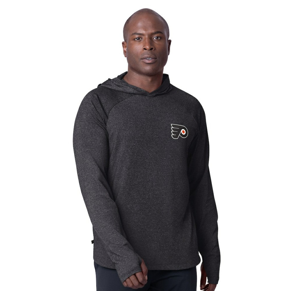 NHL Philadelphia Flyers MSX by Michael Strahan Fast Track Raglan Long Sleeve Hoodie T-Shirt