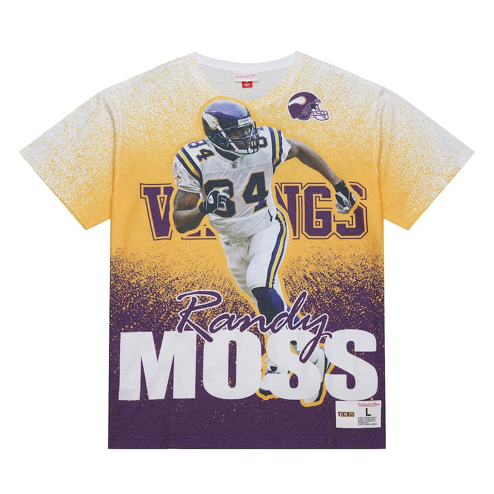 Randy Moss  Burst Retired Player T-Shirt - Minnesota Vikings T-shirts