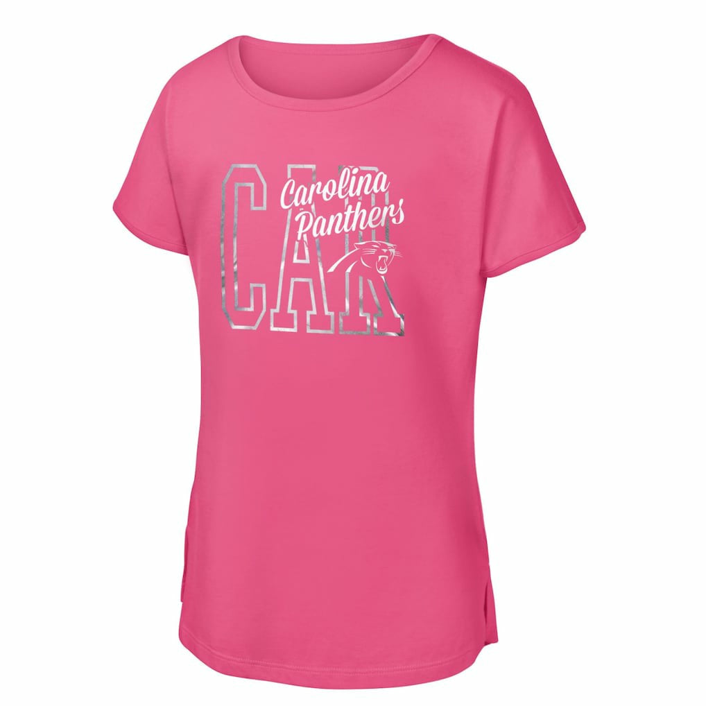 Girls Youth Signal Caller Dolman T-Shirt - Carolina Panthers T-shirts