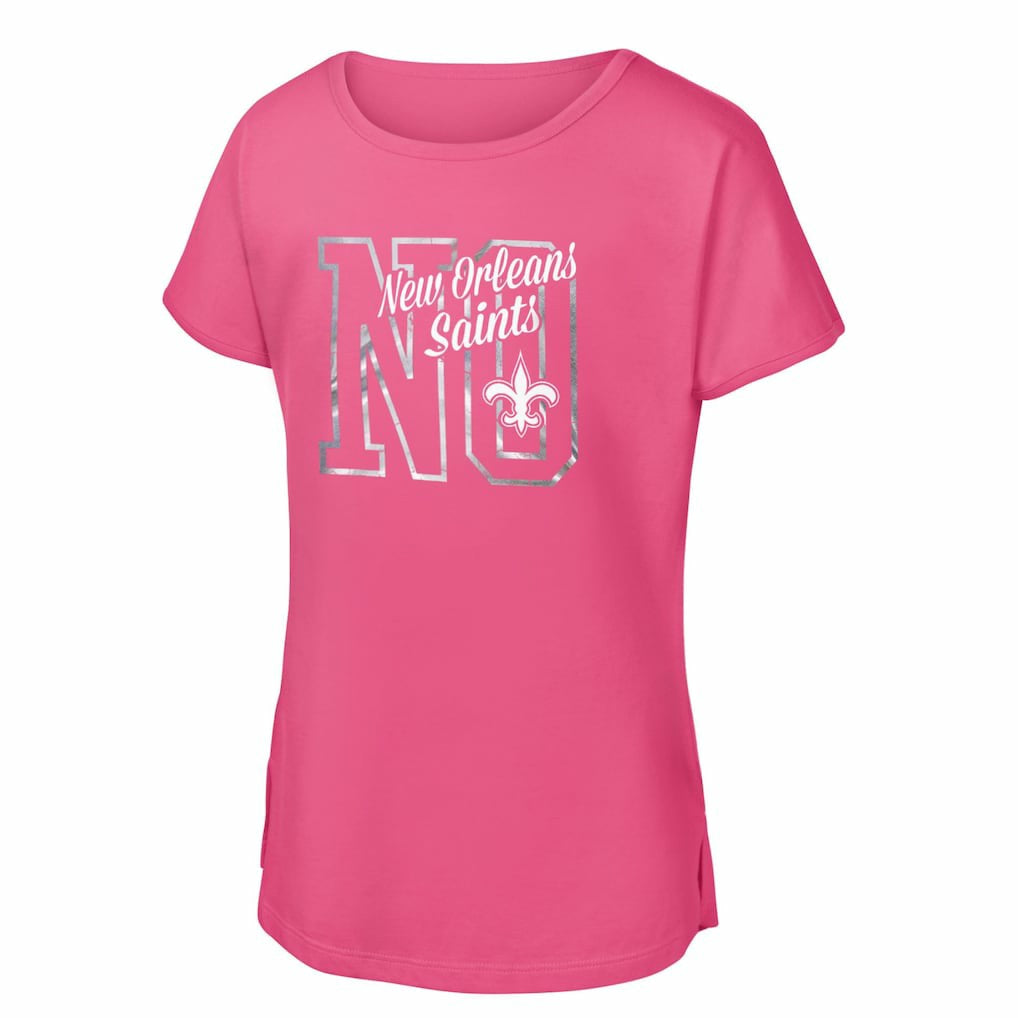 Girls Youth Signal Caller Dolman T-Shirt - New Orleans Saints T-shirts