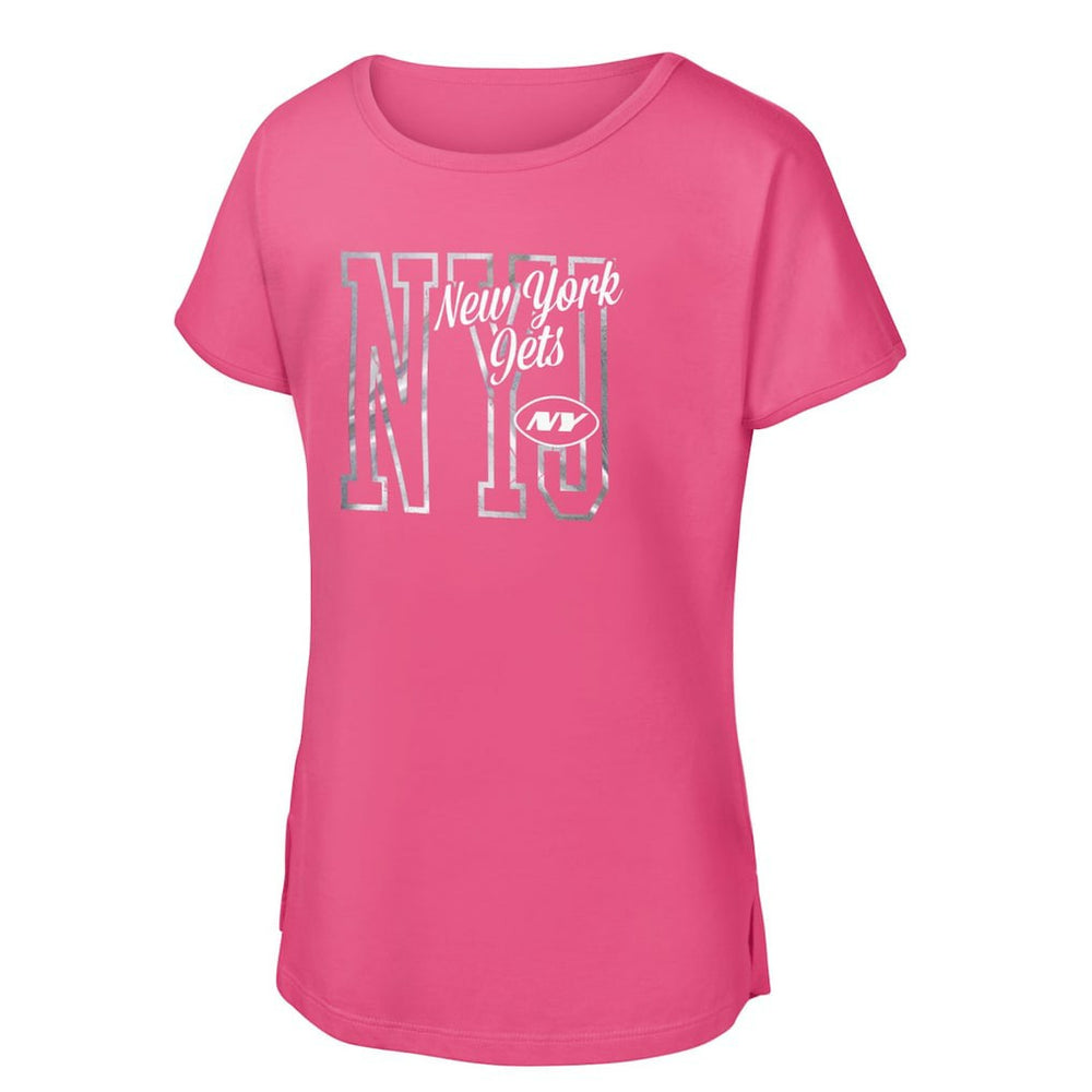 Girls Youth Signal Caller Dolman T-Shirt - New York Jets T-shirts