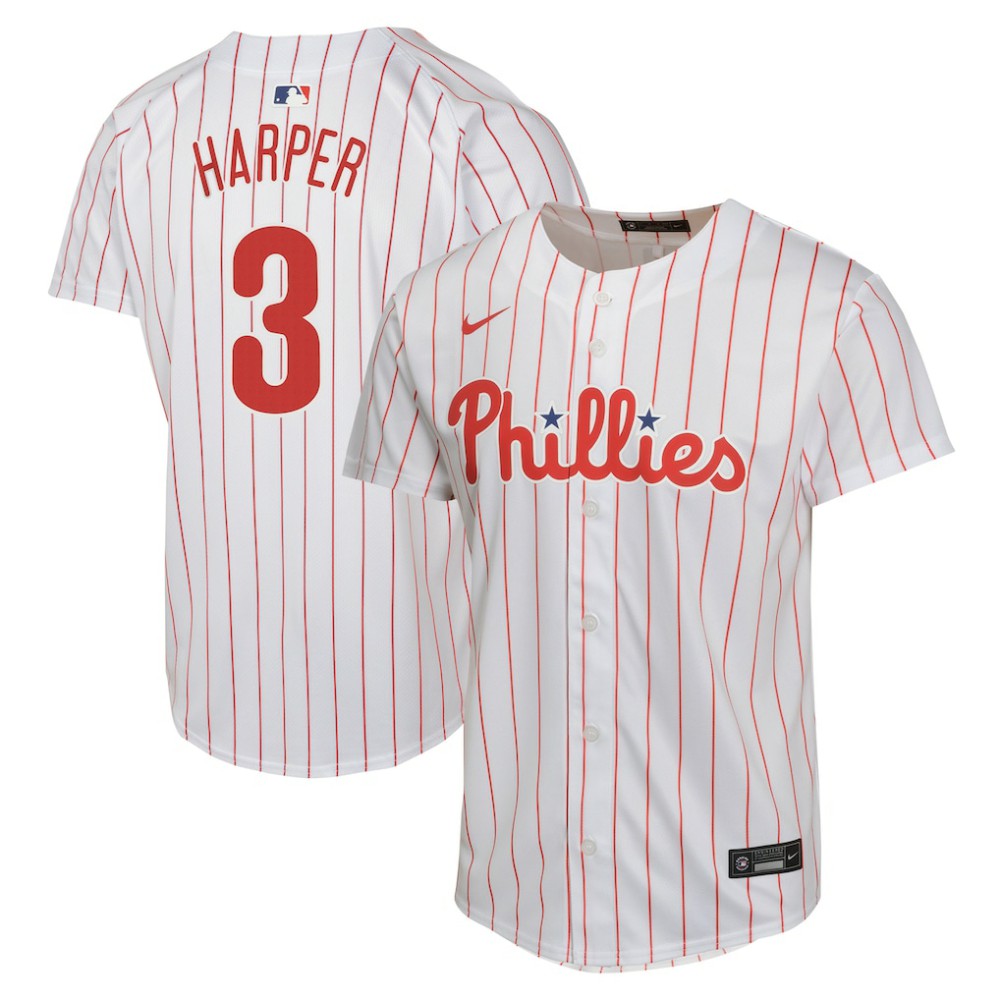 White Bryce Harper Philadelphia Phillies Nike Youth Home Game Player Jersey