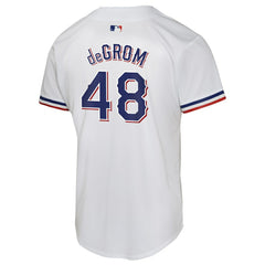 White Jacob deGrom Texas Rangers Nike Youth Home Game Player Jersey