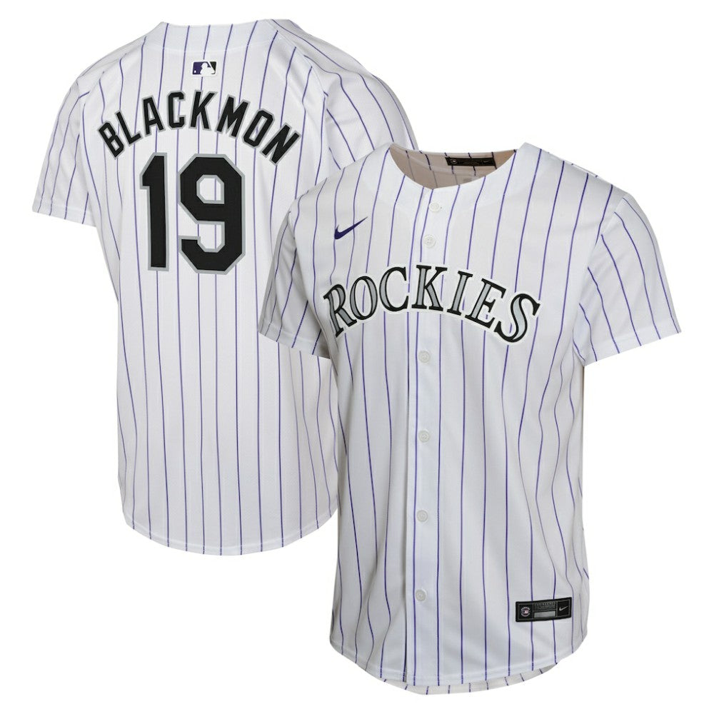 White Charlie Blackmon Colorado Rockies Nike Youth Home Game Player Jersey