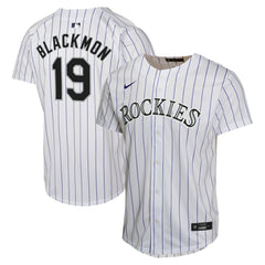 White Charlie Blackmon Colorado Rockies Nike Youth Home Game Player Jersey