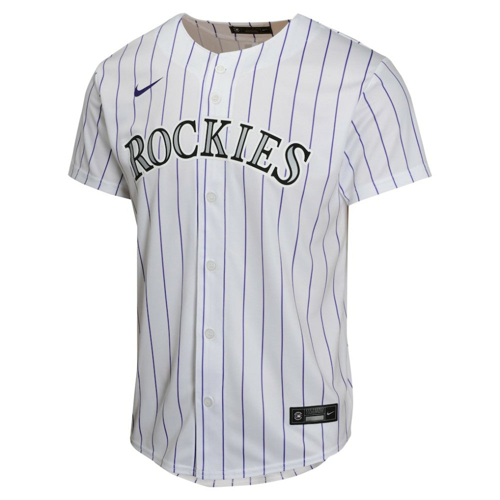 White Charlie Blackmon Colorado Rockies Nike Youth Home Game Player Jersey
