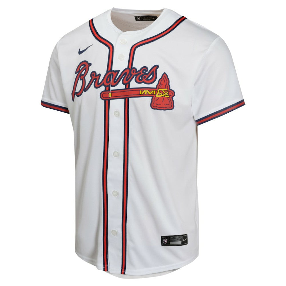 White Ozzie Albies Atlanta Braves Nike Youth Home Game Player Jersey