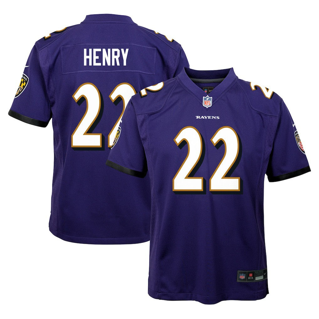 Derrick Henry  Youth Game Jersey - Baltimore Ravens Jerseys