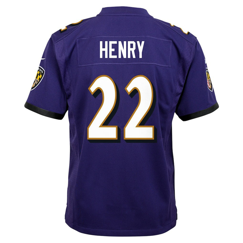 Derrick Henry  Youth Game Jersey - Baltimore Ravens Jerseys