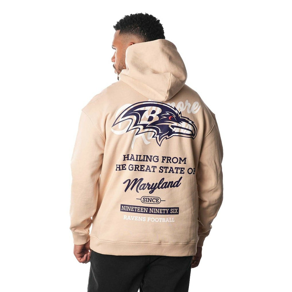 The Wild Collective Unisex Fleece Pullover Hoodie - Baltimore Ravens Hoodies