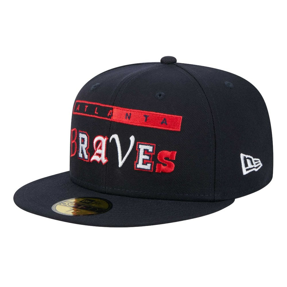 Navy Atlanta Braves New Era Ransom 59FIFTY Fitted Hat