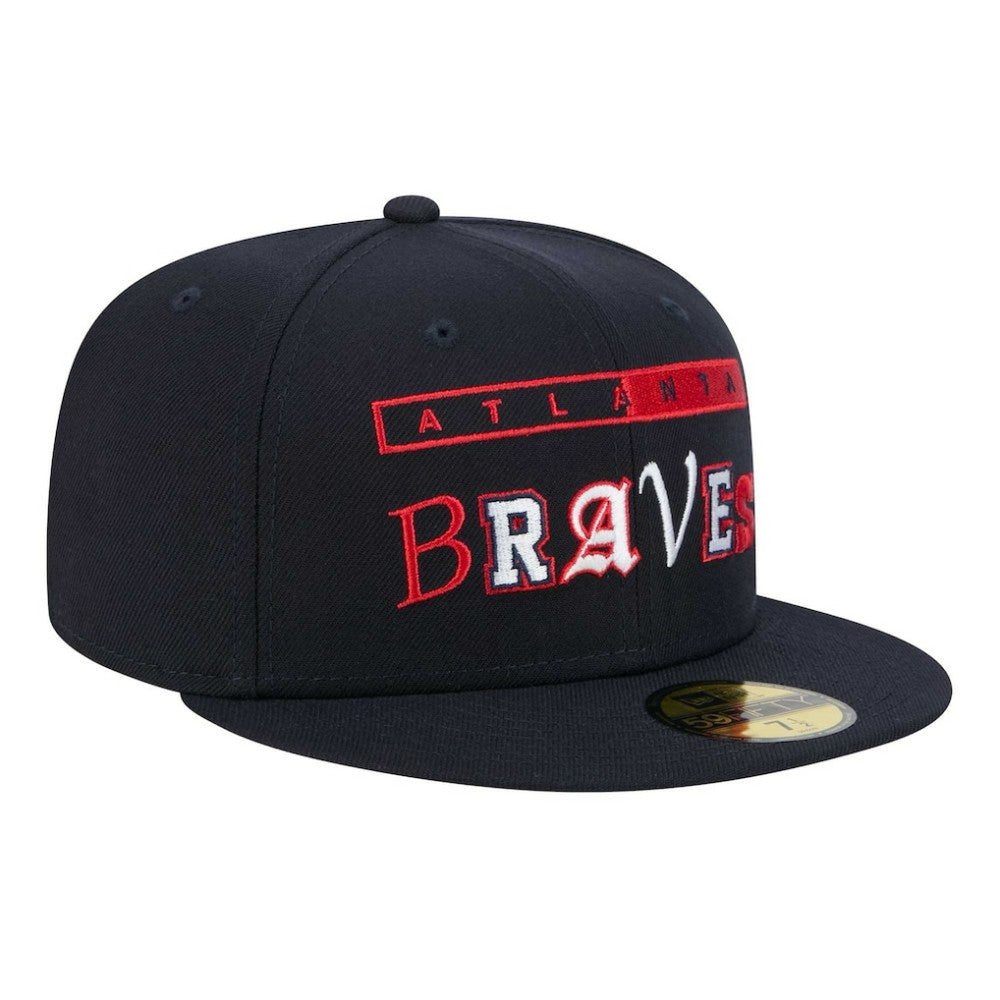 Navy Atlanta Braves New Era Ransom 59FIFTY Fitted Hat