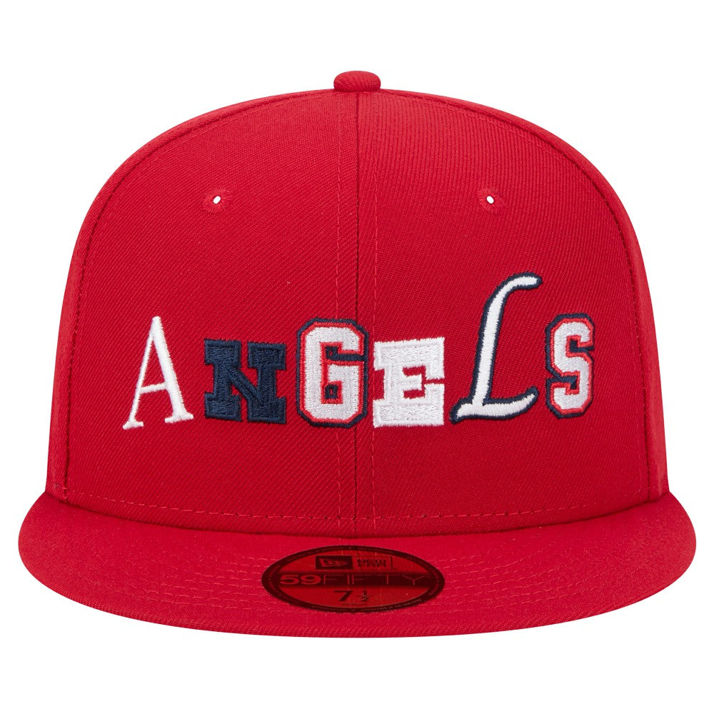 Red Los Angeles Angels New Era Ransom 59FIFTY Fitted Hat