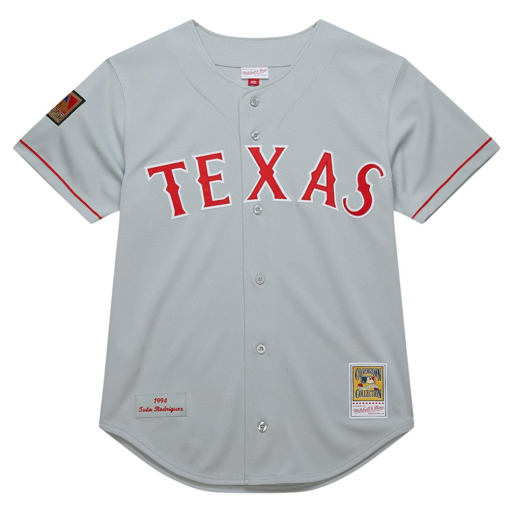 Gray Ivan RodriguezTexas Rangers Mitchell & Ness 1994 Cooperstown Collection Authentic Dark Jersey