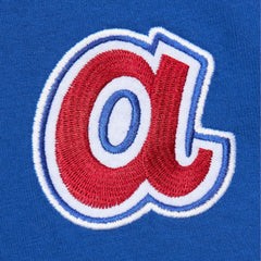 Royal Hank Aaron Atlanta Braves Mitchell & Ness Cooperstown Collection Heavyweight Premium Player Vintage Logo T-Shirt