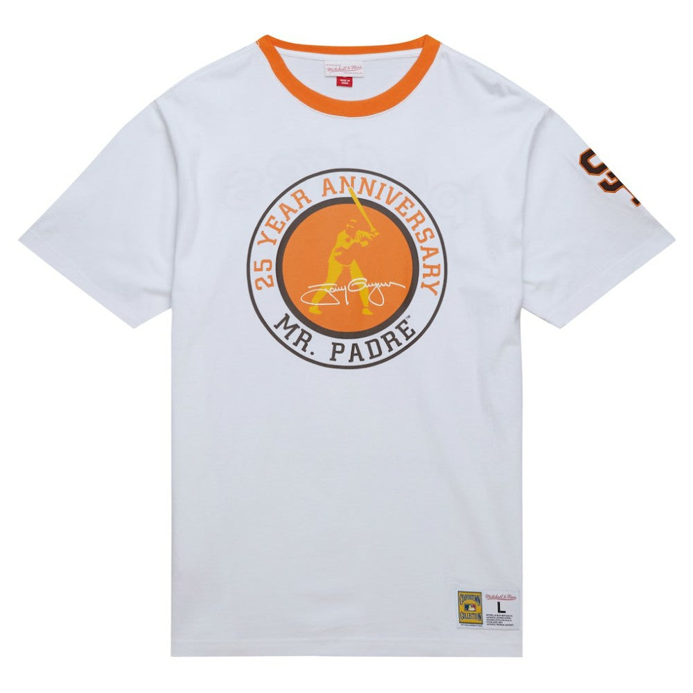 White San Diego Padres Mitchell & Ness Cooperstown Collection Player Legends Ringer T-Shirt