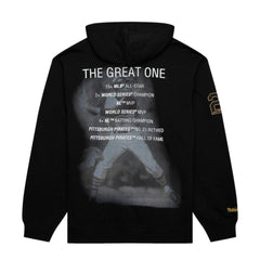 Black Roberto Clemente Pittsburgh Pirates Mitchell & Ness Vintage Logo Name & Number Pullover Hoodie