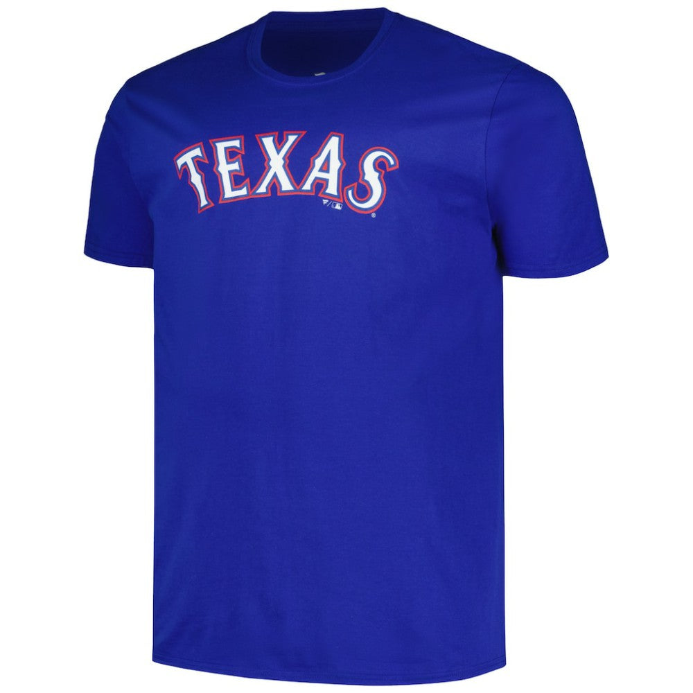 Royal Wyatt Langford Texas Rangers Fanatics Big & Tall Name & Number T-Shirt