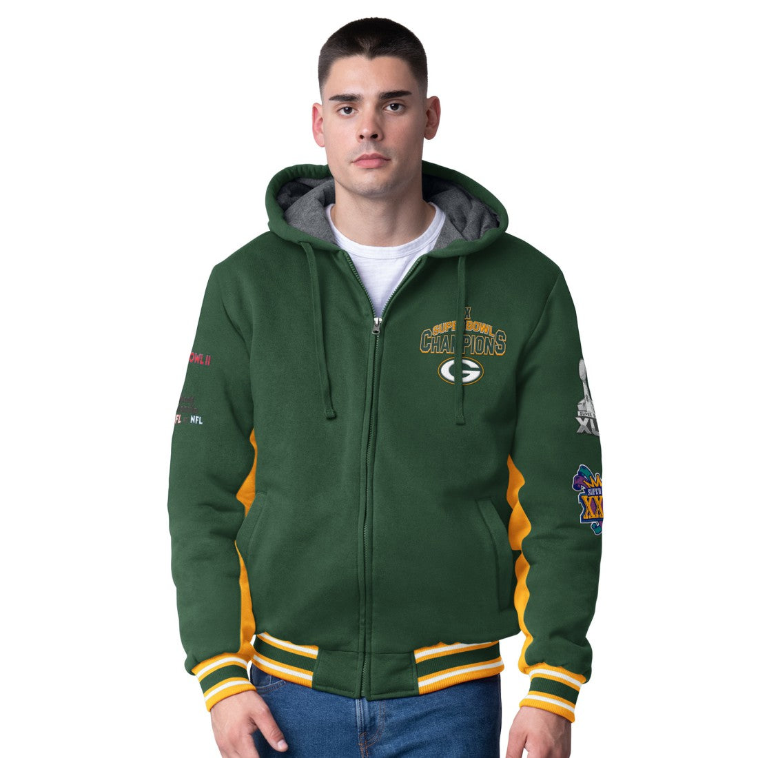 G-III Extreme No Huddle Commemorative Full-Zip Hoodie Jacket - Green Bay Packers Hoodies