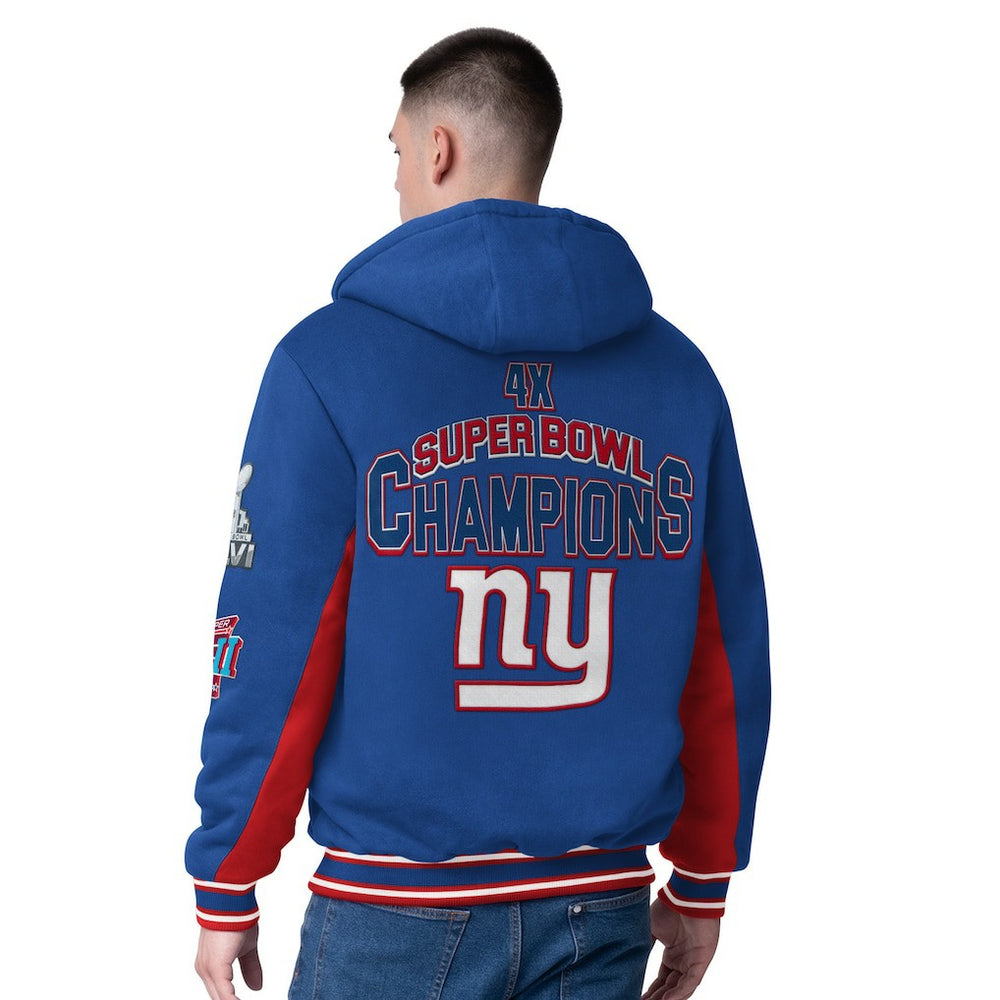G-III Extreme No Huddle Commemorative Full-Zip Hoodie Jacket - New York Giants Hoodies