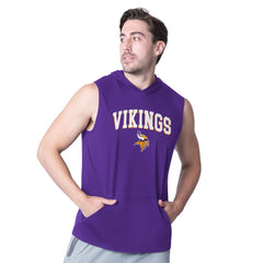 MSX by Michael Strahan Action Sleeveless Pullover Hoodie - Minnesota Vikings Hoodies