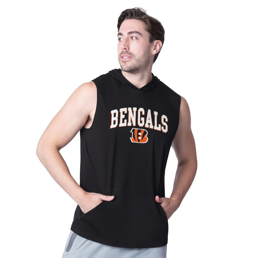 MSX by Michael Strahan Action Sleeveless Pullover Hoodie - Cincinnati Bengals Hoodies