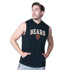 MSX by Michael Strahan Action Sleeveless Pullover Hoodie - Chicago Bears Hoodies