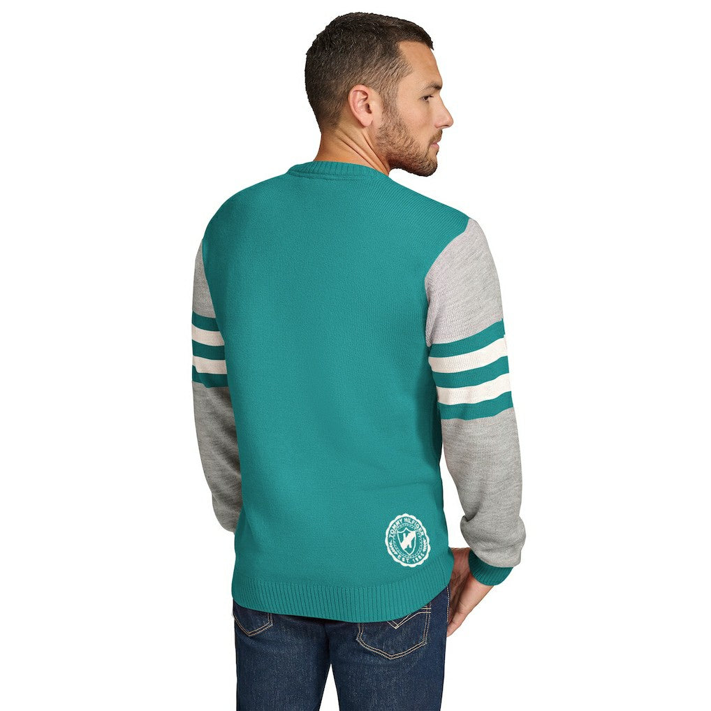 Tommy Hilfiger Acrylic Crewneck Pullover Sweater - Miami Dolphins Pullover