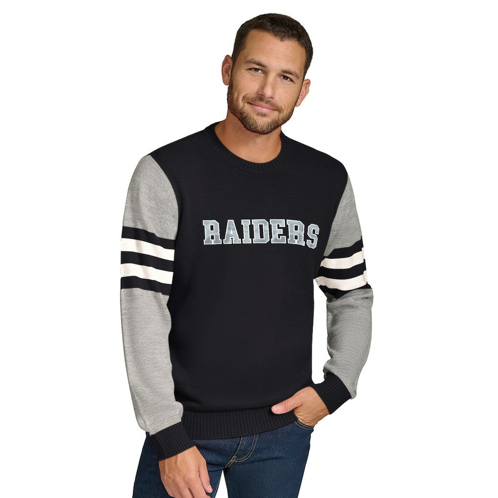 Tommy Hilfiger Acrylic Crewneck Pullover Sweater - Las Vegas Raiders Pullover