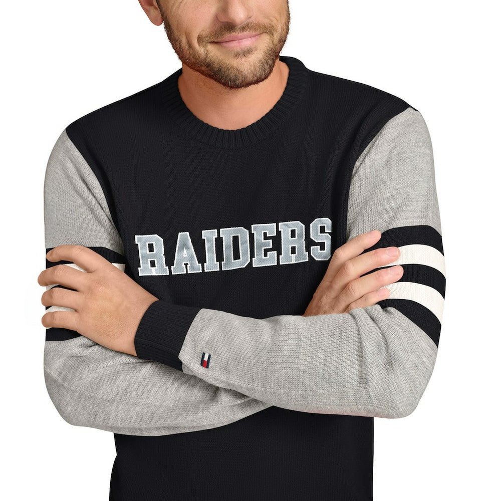 Tommy Hilfiger Acrylic Crewneck Pullover Sweater - Las Vegas Raiders Pullover