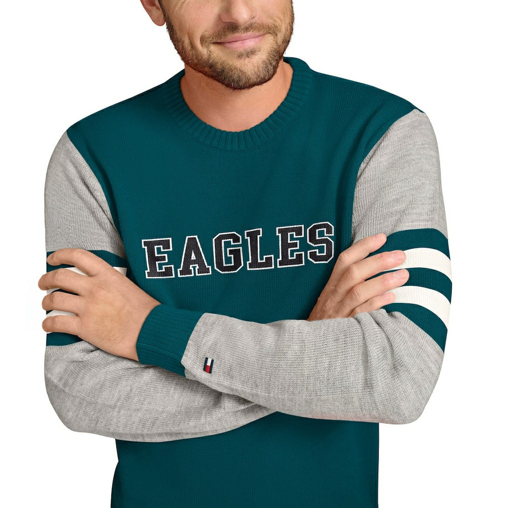 Tommy Hilfiger Acrylic Crewneck Pullover Sweater - Philadelphia Eagles Pullover
