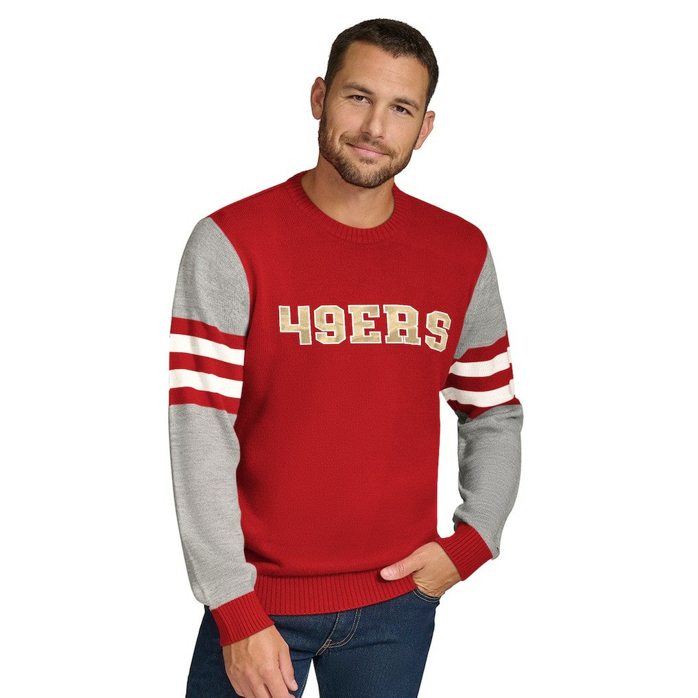 Tommy Hilfiger Acrylic Crewneck Pullover Sweater - San Francisco 49ers Pullover
