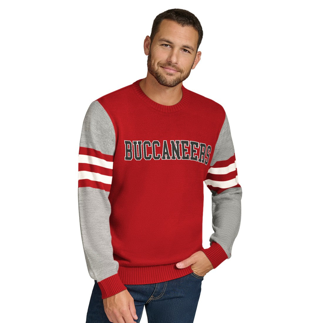 Tommy Hilfiger Acrylic Crewneck Pullover Sweater - Tampa Bay Buccaneers Pullover
