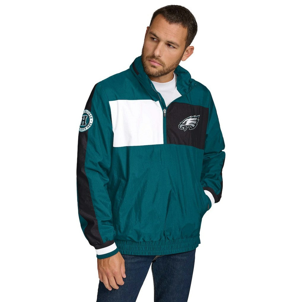 Tommy Hilfiger Gael Lightweight Half-Zip Hoodie Jacket - Philadelphia Eagles Hoodies