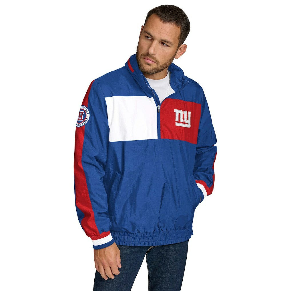 Tommy Hilfiger Gael Lightweight Half-Zip Hoodie Jacket - New York Giants Hoodies