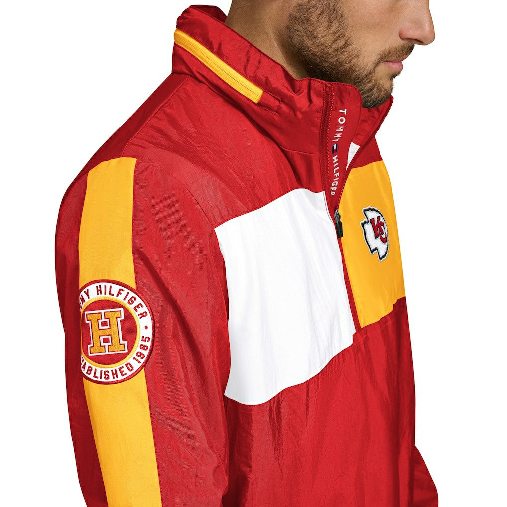 Tommy Hilfiger Gael Lightweight Half-Zip Hoodie Jacket - Kansas City Chiefs Hoodies