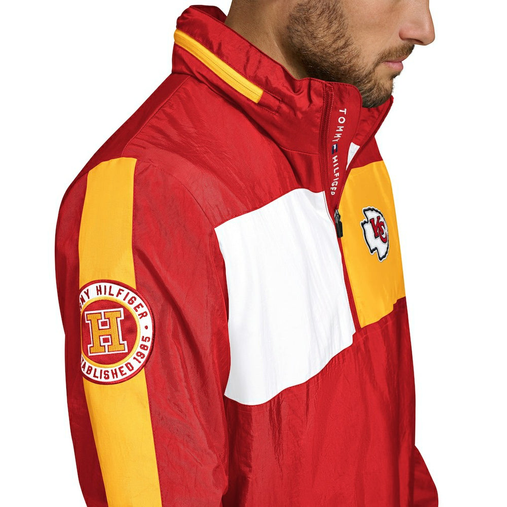 Tommy Hilfiger Gael Lightweight Half-Zip Hoodie Jacket - Kansas City Chiefs Hoodies