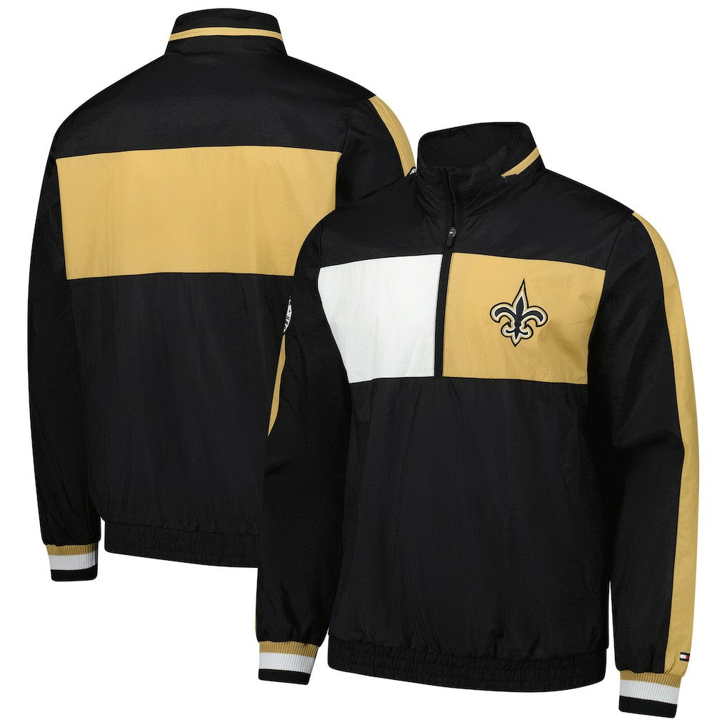 Tommy Hilfiger Gael Lightweight Half-Zip Hoodie Jacket - New Orleans Saints Hoodies