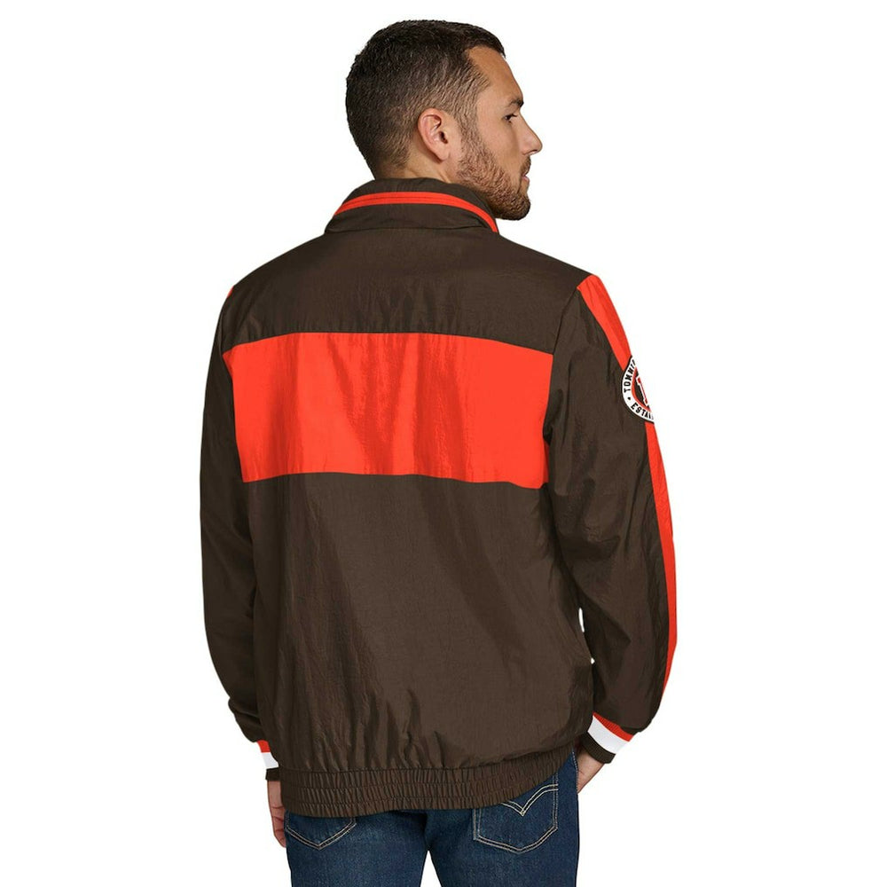 Tommy Hilfiger Gael Lightweight Half-Zip Pullover Hoodie Jacket - Cleveland Browns Hoodies