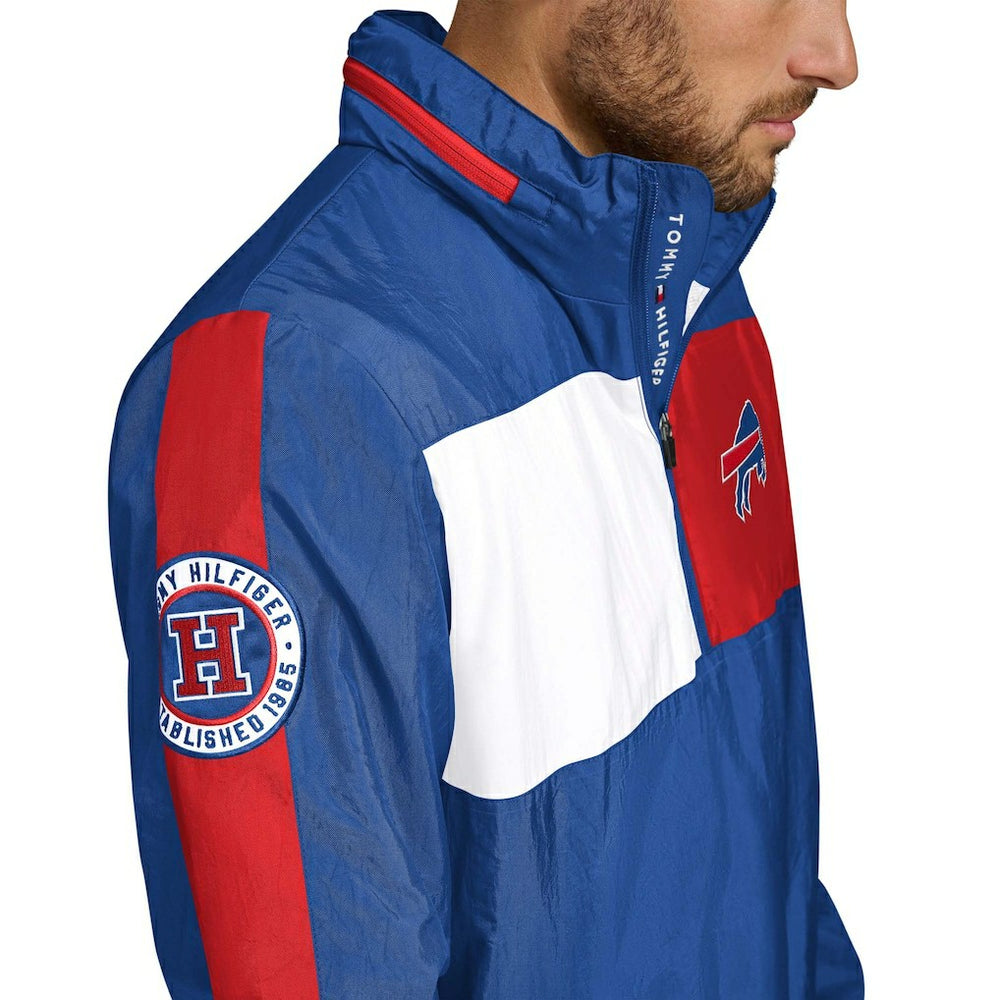 Tommy Hilfiger Gael Lightweight Half-Zip Hoodie Jacket - Buffalo Bills Hoodies