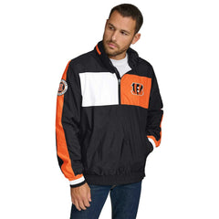 Tommy Hilfiger Gael Lightweight Half-Zip Pullover Hoodie Jacket - Cincinnati Bengals Hoodies