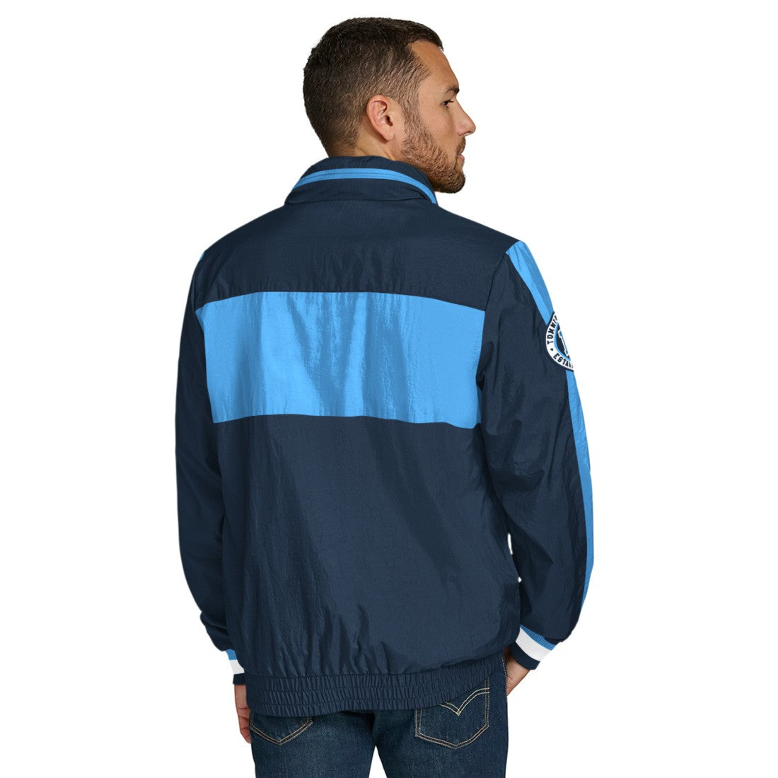 Tommy Hilfiger Gael Lightweight Half-Zip Hoodie Jacket - Tennessee Titans Hoodies